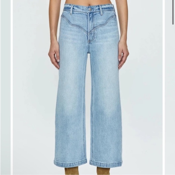 Pistola Anthro Lana Crop Western High Rise Wide Leg Jean in Saint Vincent 25